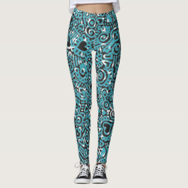 Doodle Mönster Leggings