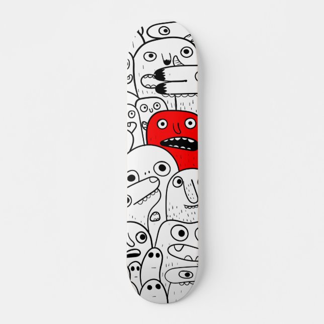 Doodle Monsters Skateboard (Framsida)