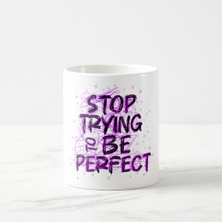 Doodle motivacional: Deja de intentar ser perfecto Kaffemugg