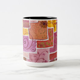 Doodle-mugg av Jill Två-Tonad Mugg