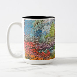 Doodle-mugg av Jill Två-Tonad Mugg