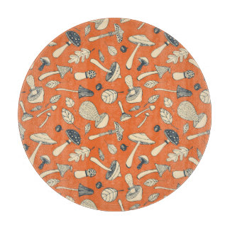 Doodle Mushroom Vintage Seamless Tapet