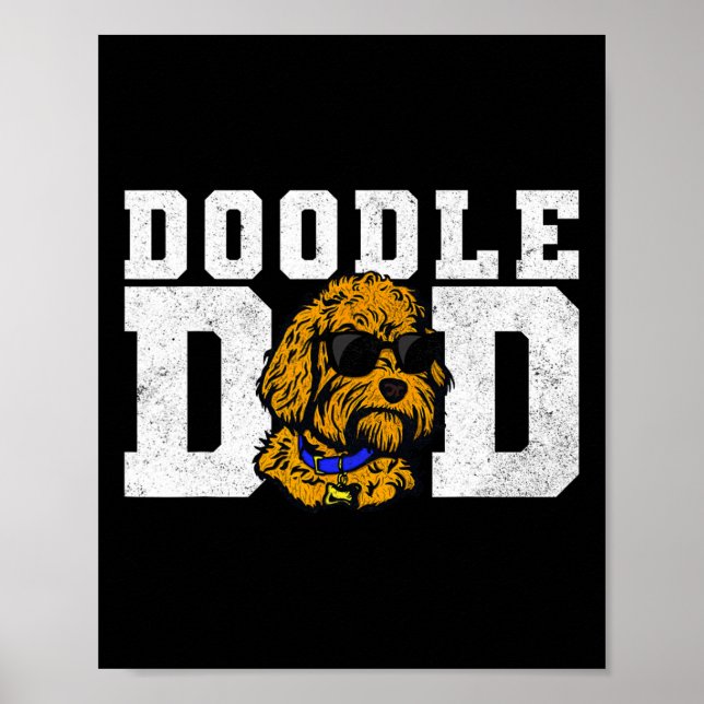 Doodle Pappa Funny Goldendoodle Best Hund Pappa nå Poster (Framsidan)