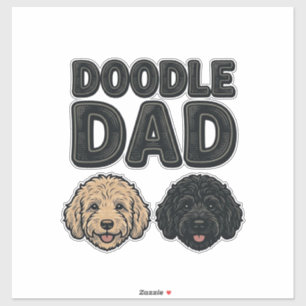Doodle Pappa Vintage Hund Pappa Tröja Design_1 Klistermärken