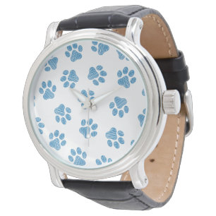 Doodle Paws, hundfötter, Blå fötter Armbandsur