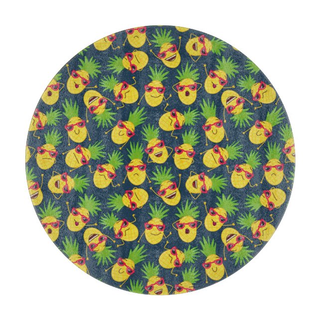 Doodle pineapples, hand plockade, sommaren mönster (Framsidan)