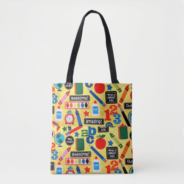 Doodle Preschool Art Lärare Bra - årsslut Tygkasse (Framsida)