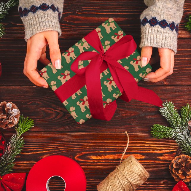 Doodle Puppy Hund Helgdag jul Presentpapper (Festive and fun!)