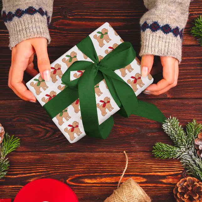 Doodle Puppy Hund Helgdag jul Presentpapper (Cute doodle pup gift wrap!)