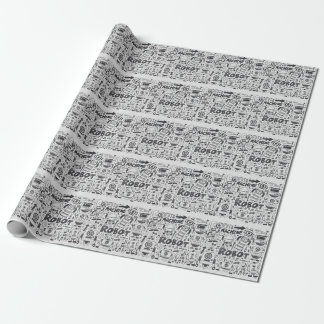 Doodle Robot Illustrator Teckning Presentpapper