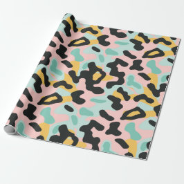 Doodle Rosa Mint Pastell Leopardycklar Presentpapper
