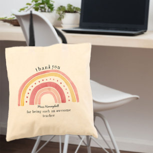 Doodle Rosa Rainbow Cute Teacher Tack Gift Tygkasse