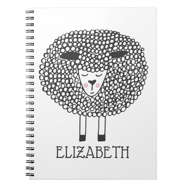 Doodle Sheep Personlig Anteckningsbok (Framsidan)