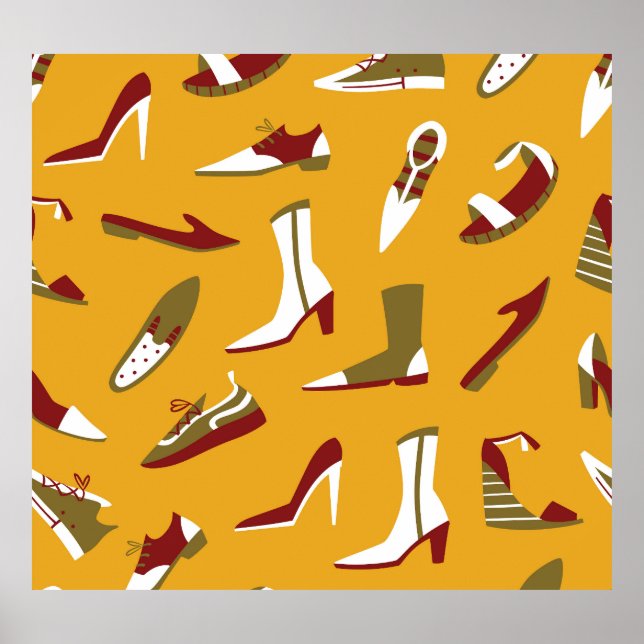 Doodle Shoes: Hand plockade sjölös. Poster (Framsidan)