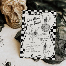 Doodle skelett 'Sips är på väg ner' Halloween