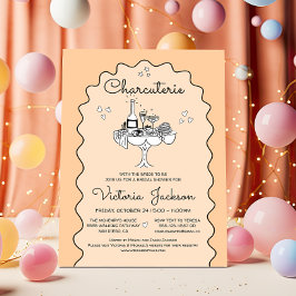 Doodle Sketch Charcuterie Board Möhippa Inbjudningar