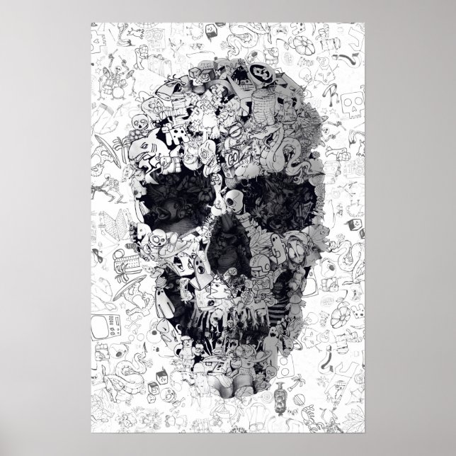 Doodle Skull Poster (Framsidan)