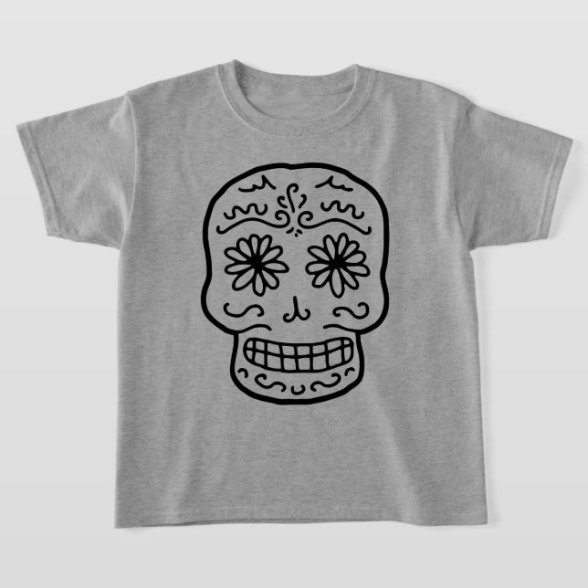 Doodle Skull T Shirt (Laydown)