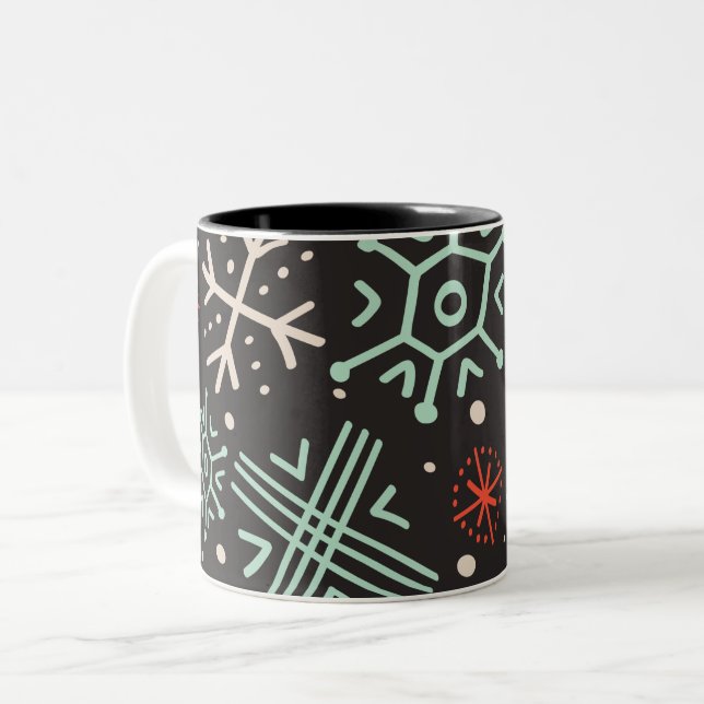 Doodle Snowflake Mugg (Framsida vänster)
