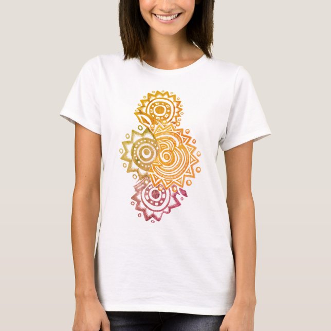 Doodle sol i orange t shirt (Framsida)