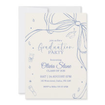 Doodle stil senior examensfest Handritad