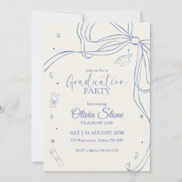 Doodle stil senior examensfest Handritad Inbjudningar