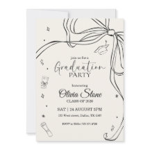 Doodle stil Senior examensfest Handritad