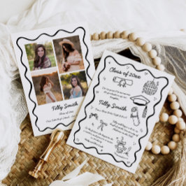 Doodle Studenten annnouncement Girl 4 Foton Meddelande