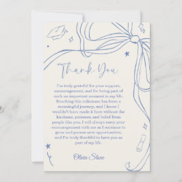 Doodle Style Senior Graduation Party Hand Drawn Tack Kort