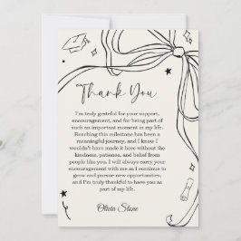 Doodle Style Senior Graduation Party Hand Drawn Tack Kort