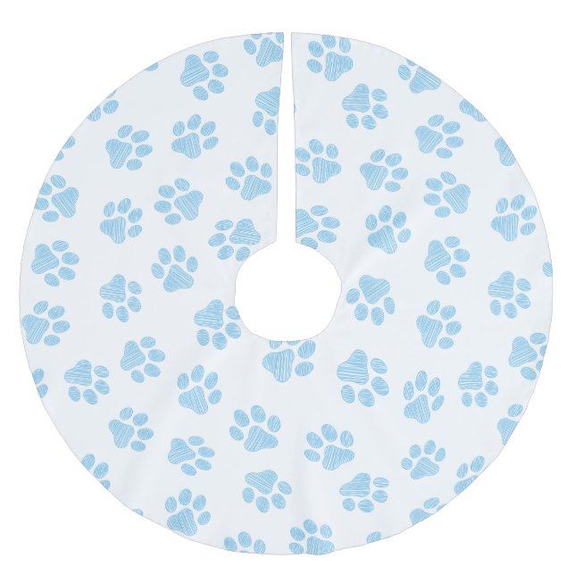 Doodle Tassar, Hund, Tassar, Baby blue Tassar Julgransmatta Borstad Polyester (Framsidan)