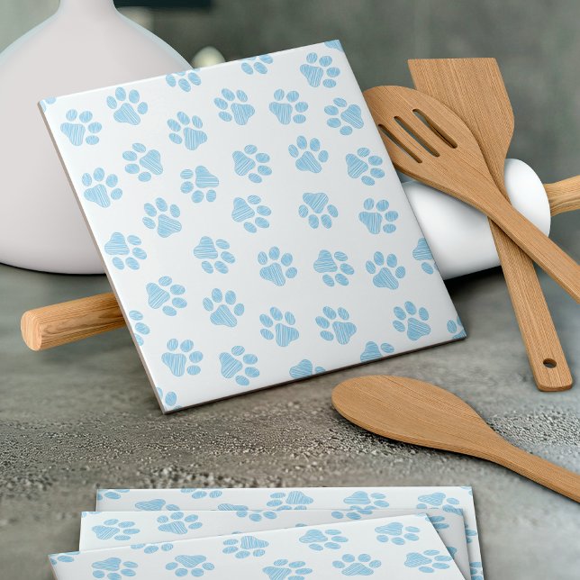 Doodle Tassar, Hund, Tassar, Baby blue Tassar Kakelplatta (Skapare uppladdad)