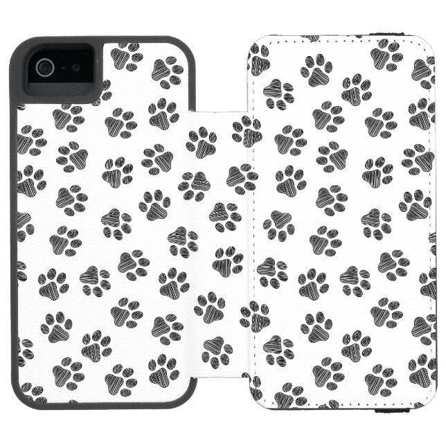 Doodle Tassar, Hund, Tassar, Black Tassar Incipio iPhone Wallet Skal (Folio Öppen)