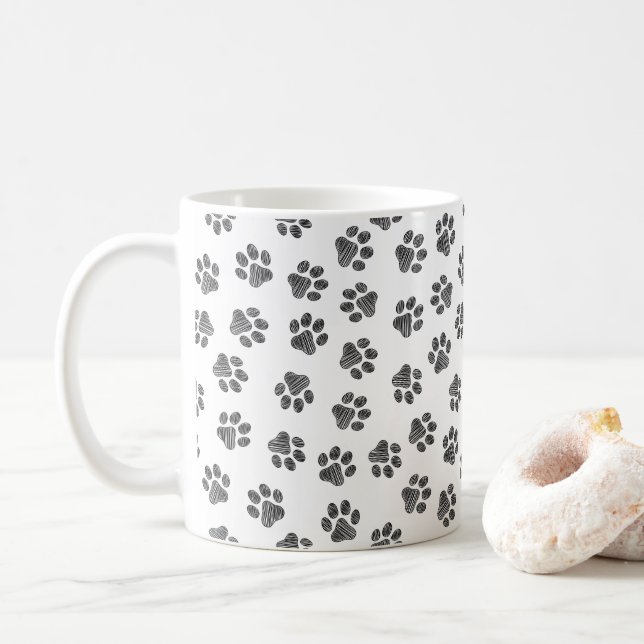 Doodle Tassar, Hund, Tassar, Black Tassar Kaffemugg (Med munk)