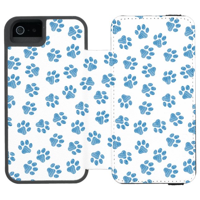 Doodle Tassar, Hund, Tassar, Blue Tassar Incipio iPhone Wallet Skal (Folio Öppen)