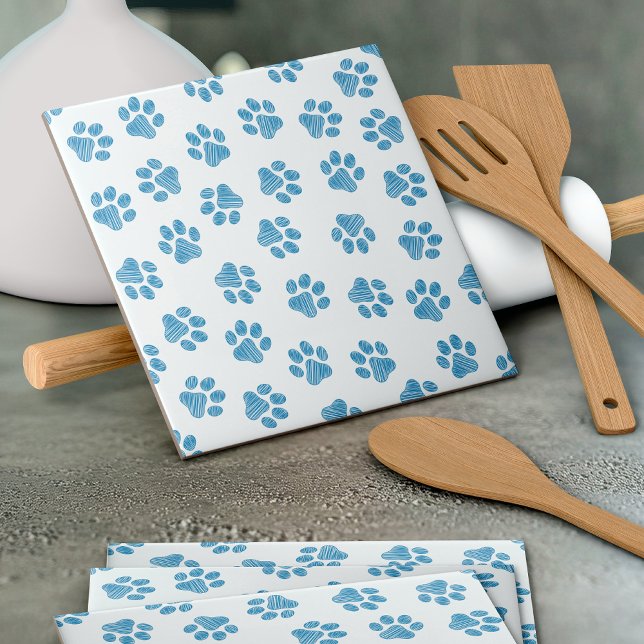 Doodle Tassar, Hund, Tassar, Blue Tassar Kakelplatta (Skapare uppladdad)