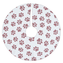 Doodle Tassar, Hund, Tassar, Burgundy Tassar Julgransmatta Borstad Polyester