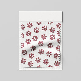 Doodle Tassar, Hund, Tassar, Burgundy Tassar Tyg