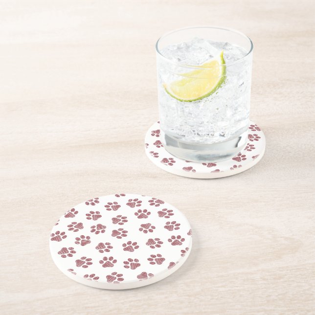 Doodle Tassar, Hund, Tassar, Burgundy Tassar Underlägg (Sidan)