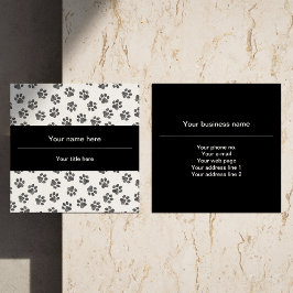 Doodle Tassar, Hund, Tassar, Cat Tassar, Black Tas Fyrkantigt Visitkort