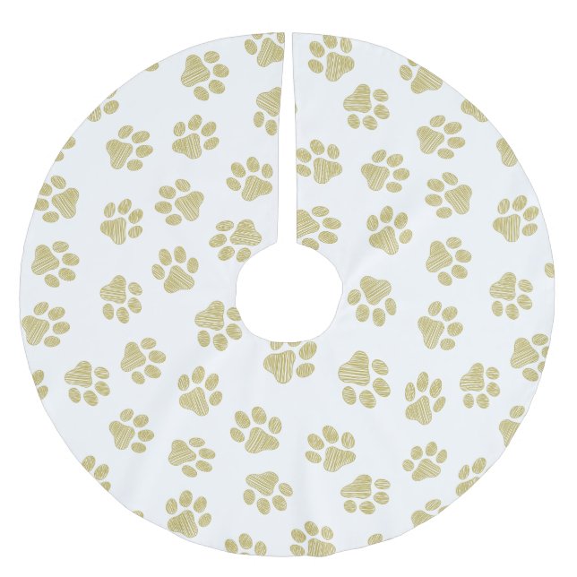Doodle Tassar, Hund, Tassar, Guld, Tassar Julgransmatta Borstad Polyester (Framsidan)