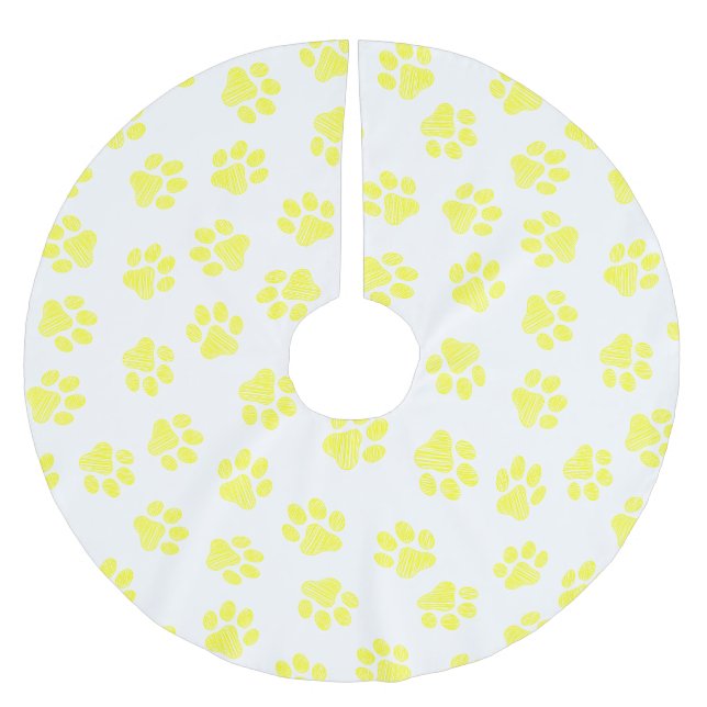 Doodle Tassar, Hund, Tassar, Gult Tassar Julgransmatta Borstad Polyester (Framsidan)