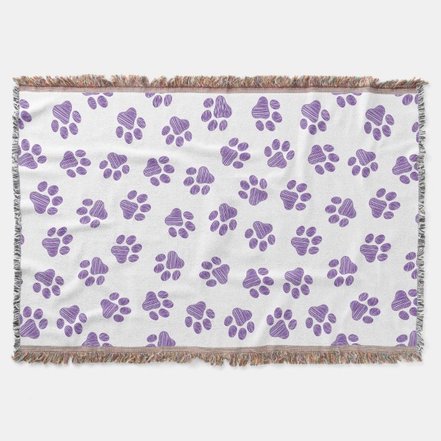 Doodle Tassar, Hund, Tassar, Lila Tassar Filt (Framsidan)