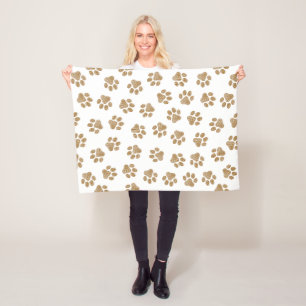 Doodle Tassar, Hund, Tassar, Orange Guld Tassar Fleecefilt