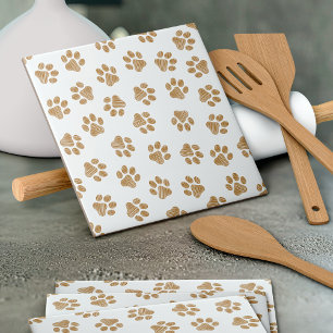 Doodle Tassar, Hund, Tassar, Orange Guld Tassar Kakelplatta