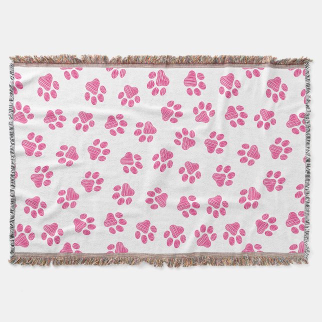 Doodle Tassar, Hund, Tassar, Rosa Tassar Filt (Framsidan)