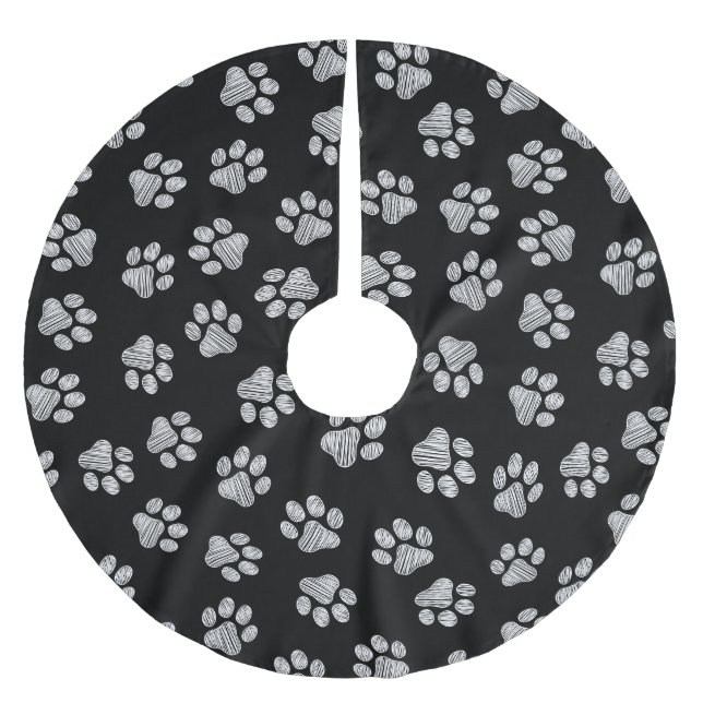Doodle Tassar, Hund, Tassar, White Tassar Julgransmatta Borstad Polyester (Framsidan)