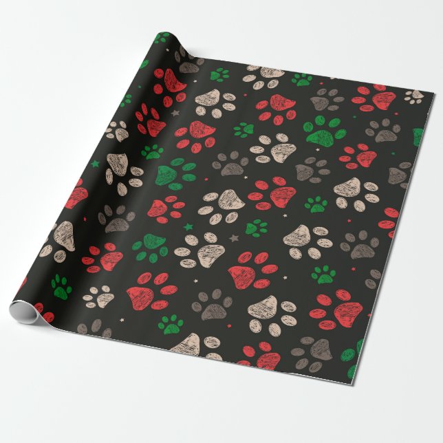 Doodle tassavtryck jul  presentpapper (Utrullad)