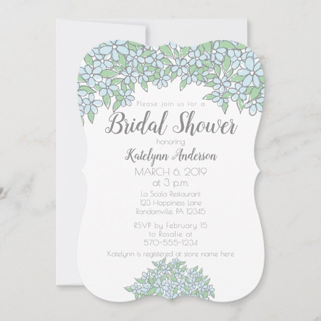 Doodle Teckning Glöm mig inte Bröllop Inbjudningar (Framsida)