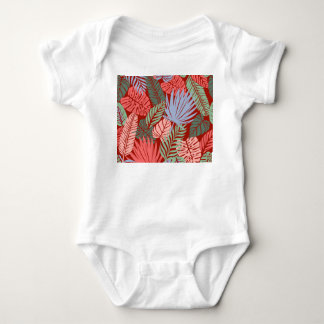 Doodle Tropical Löv: Mörk Hand Drawn T Shirt